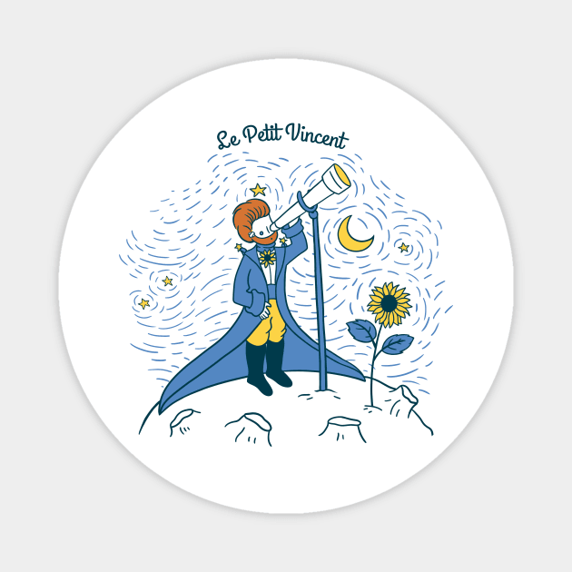 Le Petit Vincent Van Gogh Magnet by olddesigntees